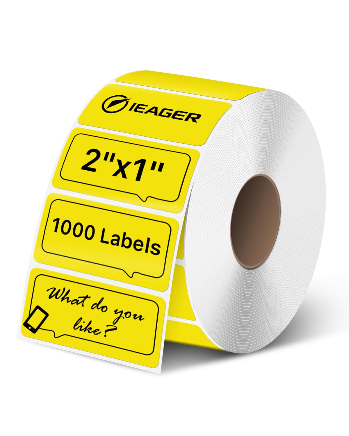 iEager 2x1 Inch Thermal Labels, Yellow Rectangle Thermal Printer ...