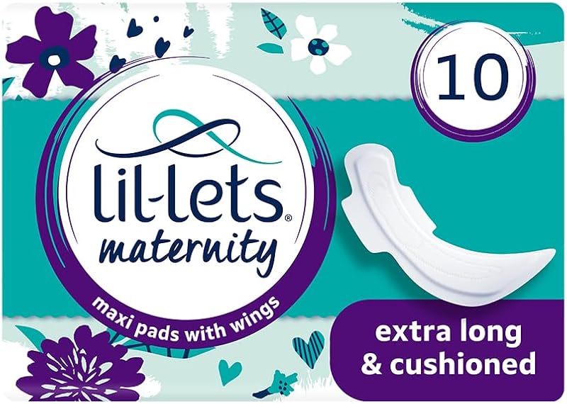 Lil-Lets Maternity Pads Extra Long Maxi Thick with Wings 10 Pack