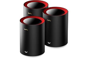 Cudy M3000 3-Pack AX3000 Wi-Fi 6 2.5G Mesh System- Covers up to 7000 Sq.Ft., Wireless Router Extender, Supports Ethernet Back