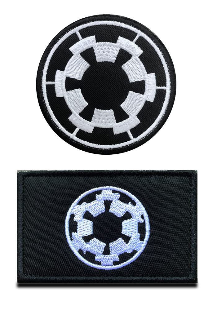 2 PCS Imperial Target Empire Target Tactical Patch Morale Military Patch Full Embroidery Hook and Loop Patch for Bags,Backpacks,Clothes,Vest,Harness,Jacket,Military Uniforms — image 1
