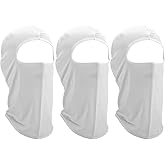 Cutecrop 3 Pcs Racing Head Socks Balaclava for Men and Women Outdoor Lightweight Stretch Fit & Breathable Racing Balaclava for Auto Motorcycle White