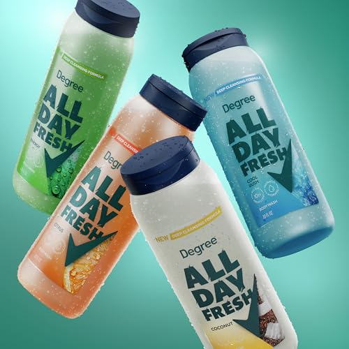 DEGREE ALL DAY FRESH BODY WASH FRESH COCONUT DEEP CLEANSING 20 OZ