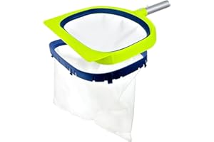 katikies Pool Skimmer Net,Ultra Fine Mesh Rake, Swimming Pool Leaf Skim Net,Professional Pollen,Siltleaf,Bugs,Cleaning (20 Inches-White) (Green)