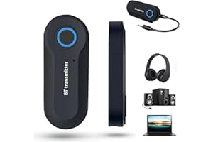 Wireless Bluetooth Transmitter, 3.5mm Portable Stereo Audio Adapter for TV/Projector / MP3 / MP4 / PC, High-Fidelity USB Tran