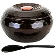 JapanBargain 2076, Japanese Rice Serving Bowl with Lid and Rice Scoop, 3-4 Serving, Made in Japan