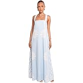 Petal & Pup Womens Valeria-Maxi-Dress-Blue