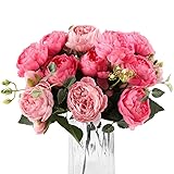 DEEMEI Artificial Peony Flower Silk Peonies Bouquet