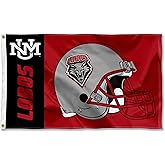 New Mexico Lobos Helmet 3x5 Grommet Flag
