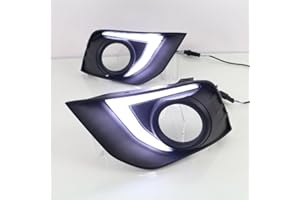 July King LED Light Guide 6000K Daytime Running Light, LED Front Bumper DRL compatible for Mitsubishi ASX Outlander Sport 201