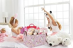 Sanjiaofen Rectangular Pink Unicorn Basket