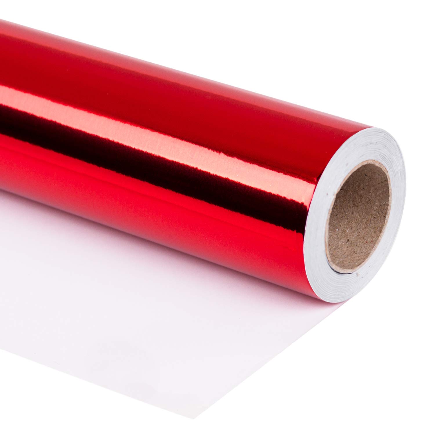 RUSPEPA Red Metallic Wrapping Paper - Solid Color Paper Perfect for Wedding, Birthday, Christmas, Baby Show Gifts - 76 cm X 10 m