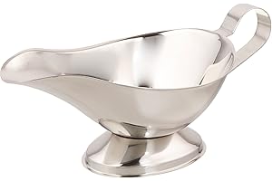 Royal Industries Gravy Boat, Stainless Steel, 16 Oz, Silver