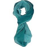 PANTONIGHT Long Chiffon Sheer Scarf Gradient Shaded Colors Lightweight Scarf For Womens