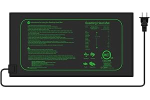 GYTF 1 Pack 21Watt Seedling Heat Mat - MET Standard Warm Hydroponic Heating Pad for Indoor Gardening, Durable Waterproof 10" x 20.75"