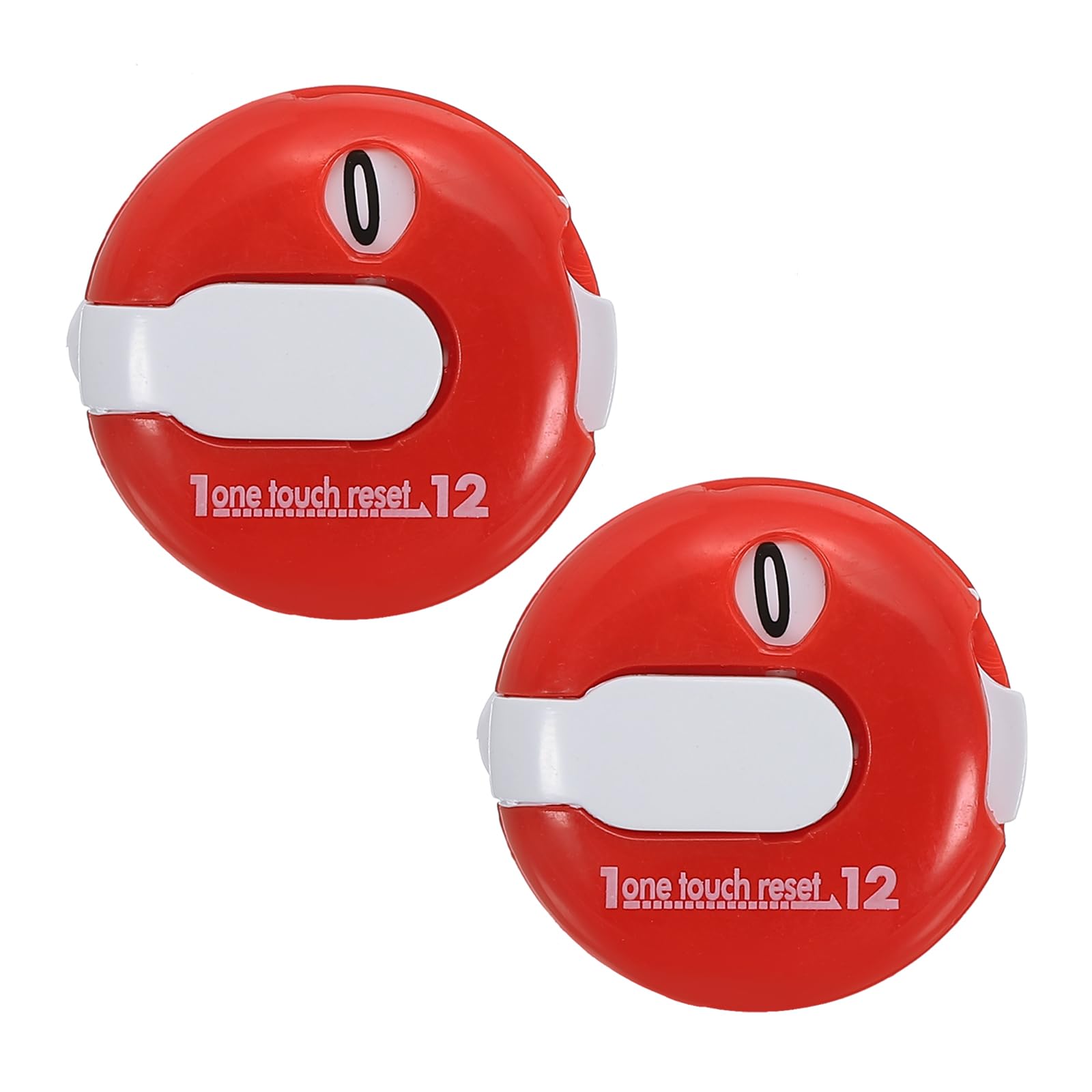 PATIKIL Golf Score Counter, 2 Pack Mini Golf Shot Stroke Attachment Counter Clicker Clip for Golfers Glove Bag Hat, Dark Red White