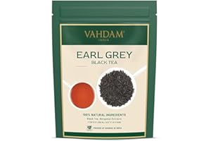 VAHDAM, Earl Grey Tea Loose Leaf 340g (170+ Cups) Citrusy & Delicious Black Tea Blended With Pure Oil Of Bergamot | Unblended