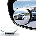 LivTee Blind Spot Mirror, 2" Round HD Glass Frameless Convex Rear View Mirrors Exterior Accessories with Wide Angle Adjustabl