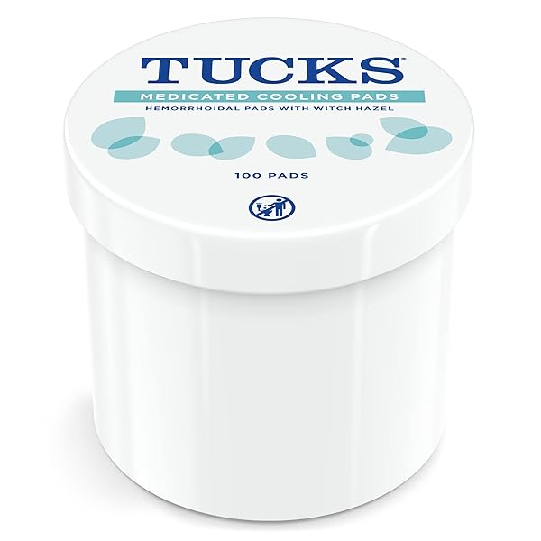 TUCKS MEDICATED COOLING PADS, 100 COUNT – PADS WITH WITCH HAZEL, CLEANSES SENSITIVE AREAS, PROTECTS FROM IRRITATION, HEMORRHOID TREATMENT, MEDICATED PADS USED BY HOSPITALS