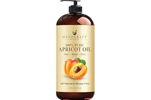 Handcraft Blends Apricot Kernel Oil - Cold-Pressed 16 Fl Oz - 100% Pure and Natural - Premium Grade Carrier for Skin and Hair - Hair and Body - Massage - Hexane-Free
