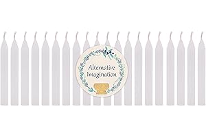 Alternative Imagination White Chime Candles - 20 Pack of Unscented 4 Inch Mini Taper Candles - Dripless Long Burning Ritual Candles for Meditation, Spell Work, Cleansing, Peace & Home Decor