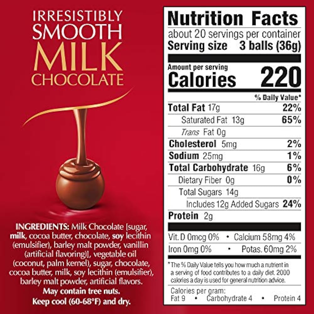 LINDOR Chocolate Truffles Milk Truffles, 25.4 Oz, 60 Count Grocery & Gourmet 37466020761 eBay LINDOR Chocolate Truffles Milk Truffles, 25.4 Oz, 60 Count Grocery & Gourmet 37466020761 eBay