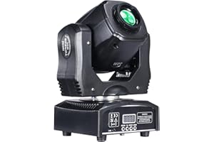 DJ Lights Moving Head Light 75W LED Stage Light Beam Spot Mini Moving Head Light DMX512 with 3-Facet Prism 8 GOBO 8 Color Whe