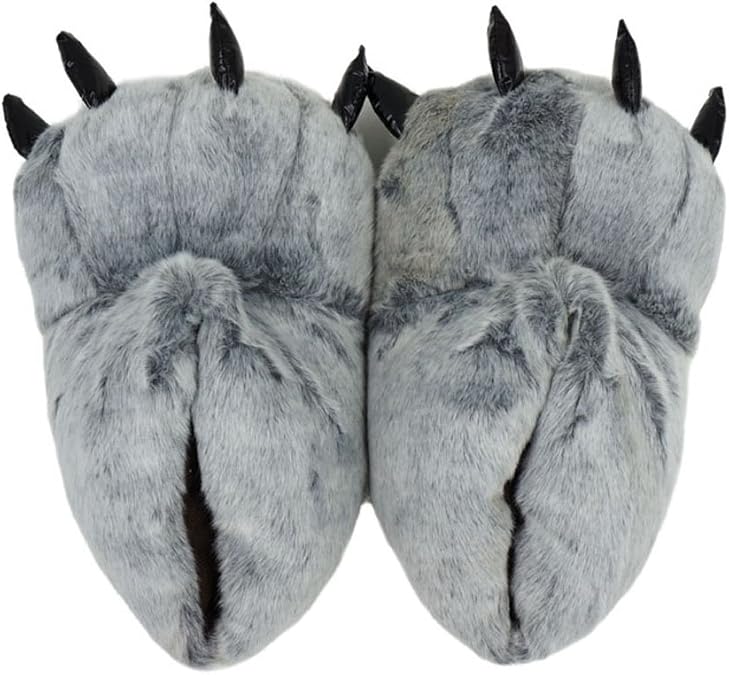 Mlotus Funny Animal Claw Shoes Adult Grey Bear Paw