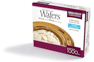 Broadman Church Supplies Communion Wafer, Round with Cross Design, 1,000 Count