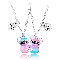 Friendship Gifts for Women Best Friend Necklace Matching Bff Necklace for 2 Cute Koala Heart Pendant Necklace for Best Friend
