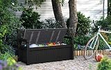 Keter Eden Bench 265L Outdoor Storage Box Graphite Light Grey view 2
