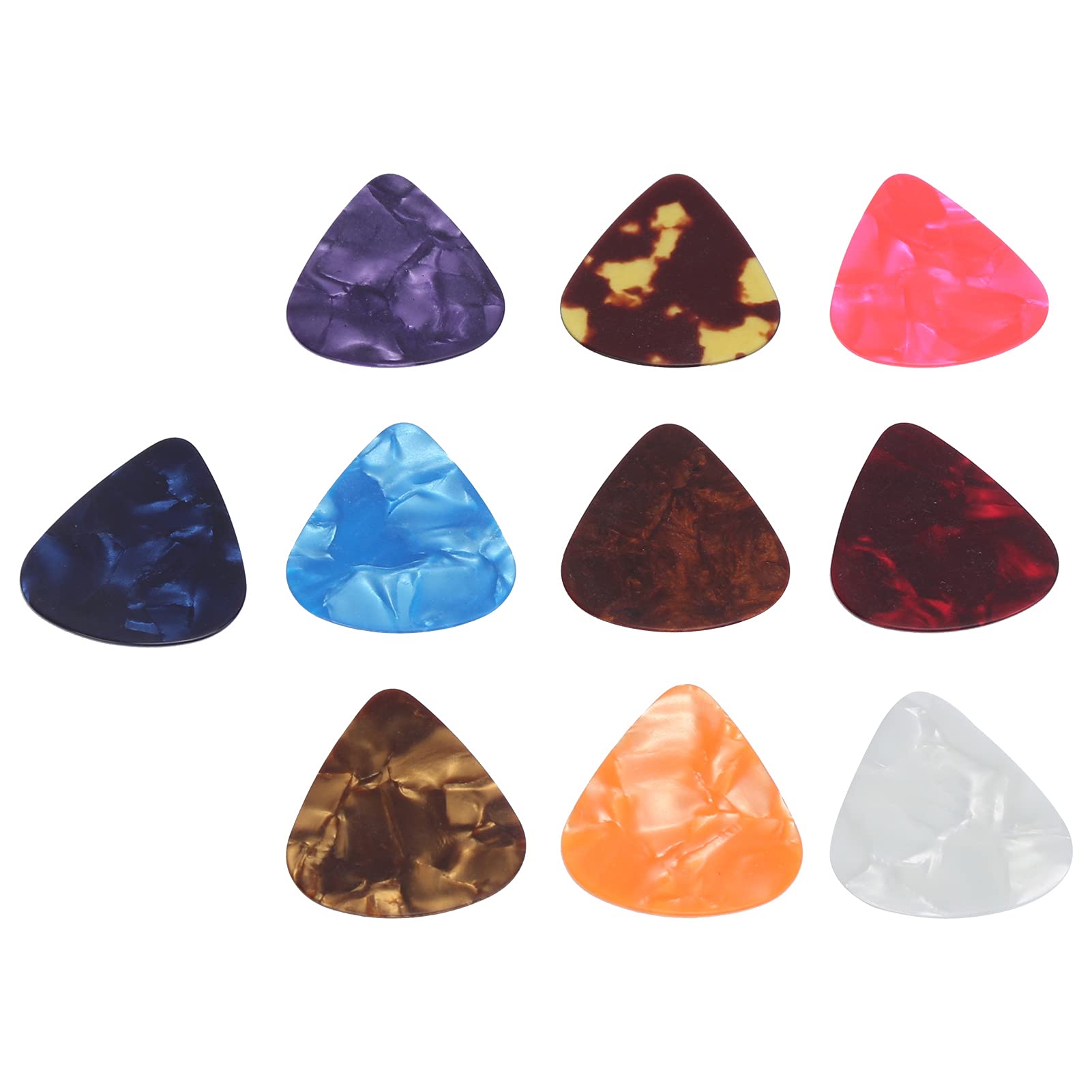 100Pcs Guitar Picks Colorful Celluloid Picks Finger Protection Tool for Bass Electric and Acoustic Guitars (0.71 * 100 pieces)