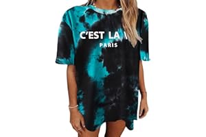 Fuputo Tie Dye Shirts for Women Summer Short Sleeve Tops Cute Graphic Tees Teen Girl Y2K Tshirts Vintage Clothes