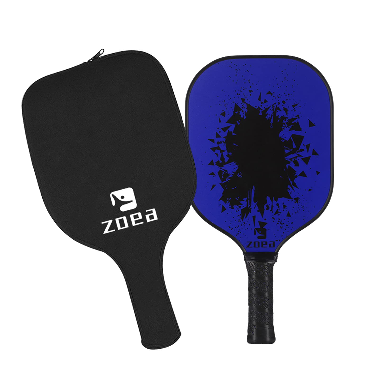 ZOEA Pickleball Paddle, Graphite Pickleball Racket with Carbon Fiber Surface and Polymer Honeycomb Composite Core for Outdoor and Indoor, Durable and Light Weight (Full blue) — image 1