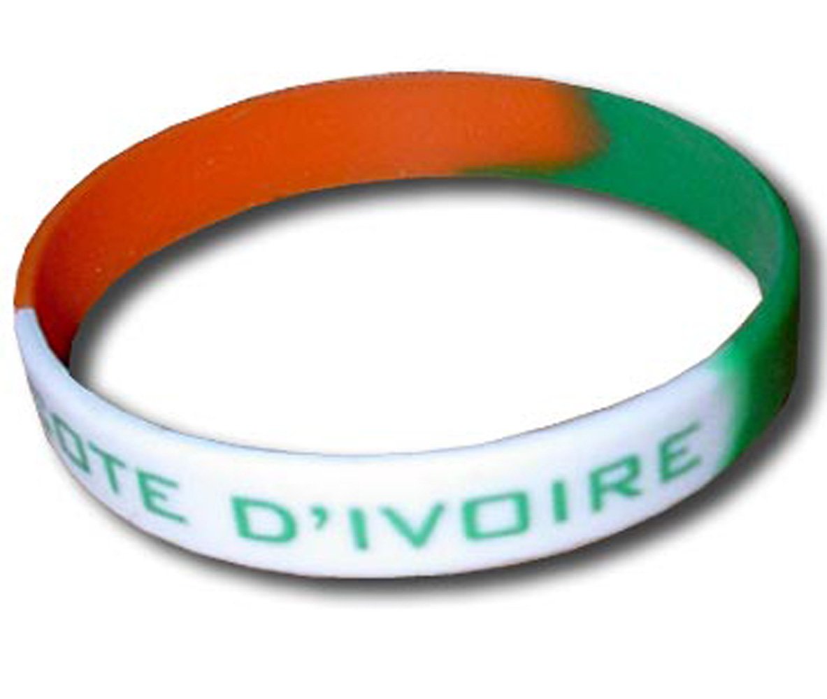 Supportershop Silicone Bracelet - Orange, One Size (Ivory Coast, Sports Fans)