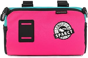 YSUJUAN Bike Handlebar Bag Handy Front Bike Bags Handlebar Storage Pouch Pack with Shoulder Strap Little Mountain Road Bike Barrel Bag (Watermelon red, 2.7 L)