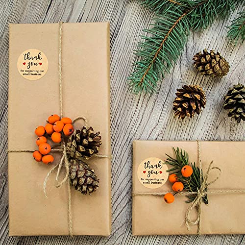 Thank You Stickers Small Business - 4 Rolls 2000 Pieces Thank You Stickers Labels for Envelopes, Bubble Mailers and Gift Bags Packaging , 1 Inch，500 Pieces Each Roll