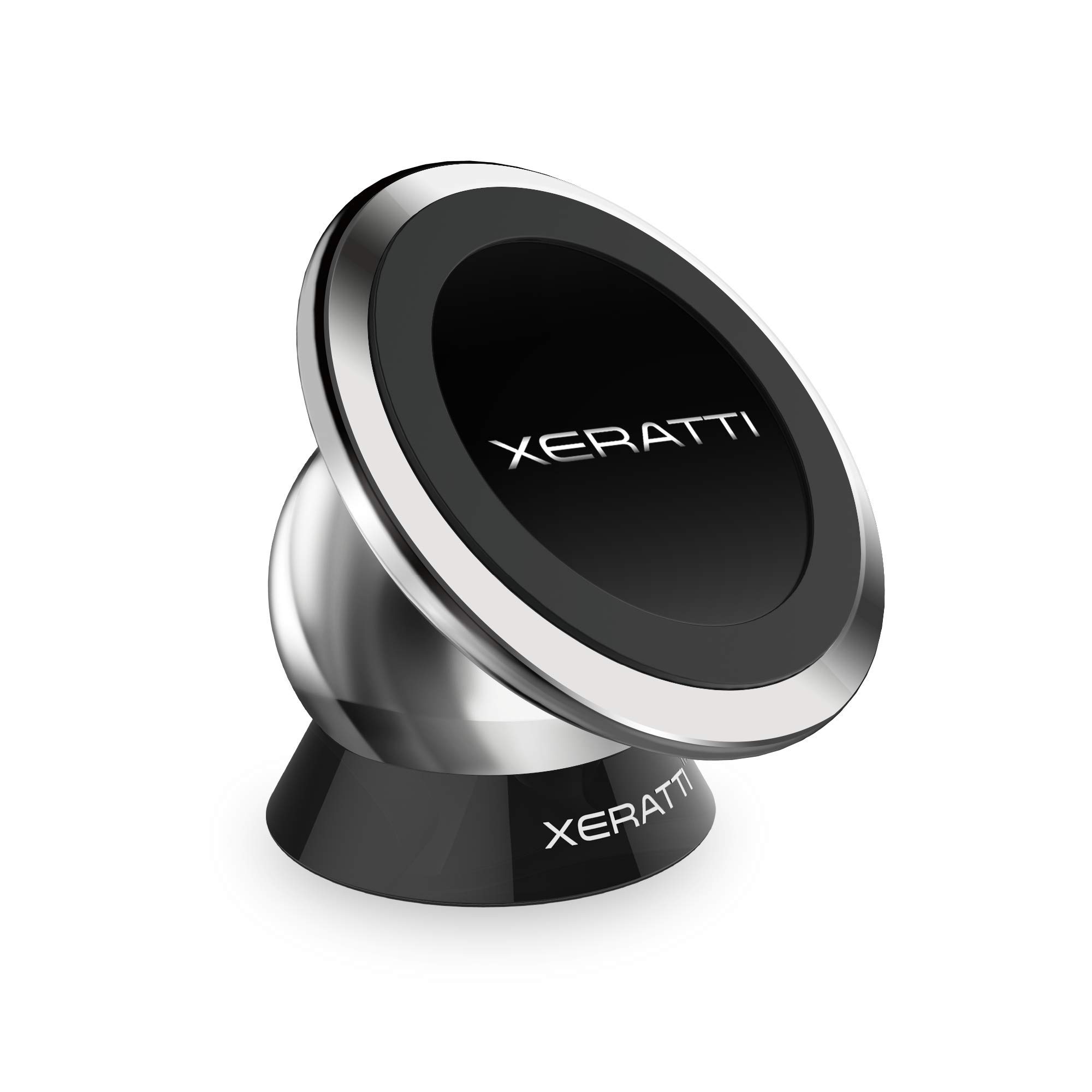 Xeratti Magnetic Car Phone Holder, Platinum Edition Universal Car Phone Mount, 360° Rotatable Premium Ultra Strong Dashboard Phone Holder with Accessories (Black)