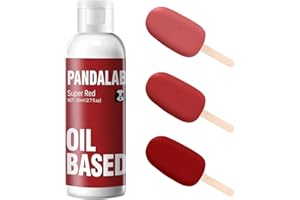 PANDALAB Super Red Oil Based Food Coloring for Chocolate, Candy Melts, Donuts, Strawberries, Frosting, Cake, Professional Edible Dye for Baking - 80 Milliliters 2.7 Fl.Oz