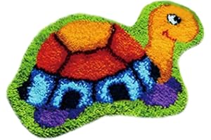 kingsea Latch Hook Kit, Turtle Pattern DIY Rug, 20X16 Inch DIY Needle Craft Shaggy Rug Pattern Paint Cross Stitch