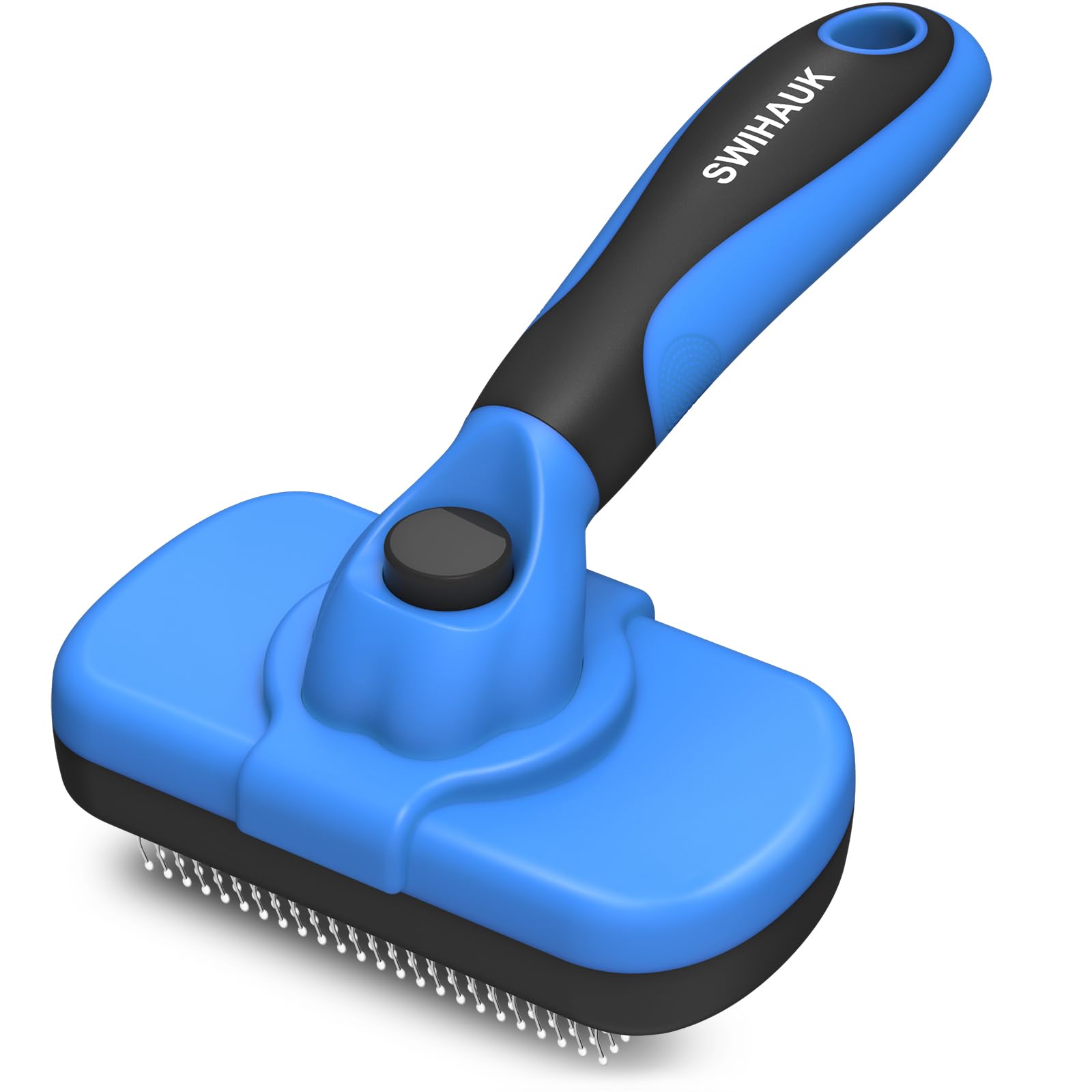 No More Messy Fur Everywhere! Self Cleaning Dog & Cat Slicker Brush – Gentle Grooming Comb, Shedding Tool For Pet Hair