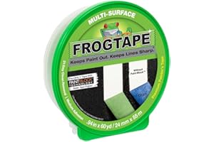 FROGTAPE 1358463 Multi-Surface Painter's Tape with PAINTBLOCK, Medium Adhesion, 0.94" Wide x 60 Yards Long, Green, Original