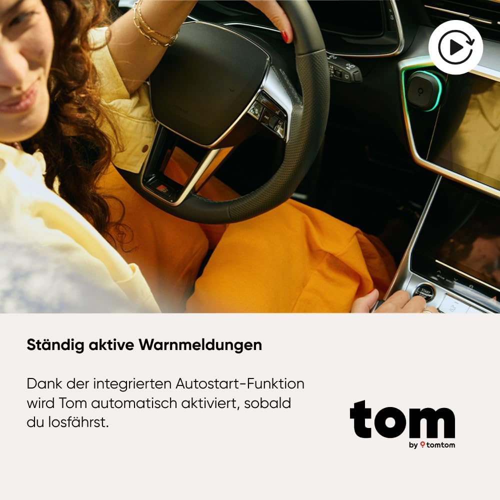 TomTom Verkehrs-Assistent Tom [Neue Software März ’26] (Radarkamerawarnungen, Warnungen vor Staus, Hindernissen und Geschwindigkeitsüberschreitungen, kompatibel mit CarPlay und Android Auto) 5