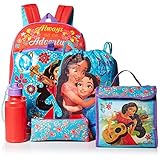 Disney Girls' Elena 5 Pc Set Backpack, Red