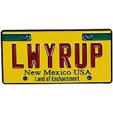 LWYRUP Lawyer Up Car License Plate Better Call Saul Goodman Breaking Bad TV Show New Mexico Land of Enchantment 1.2" Enamel Pin Badge