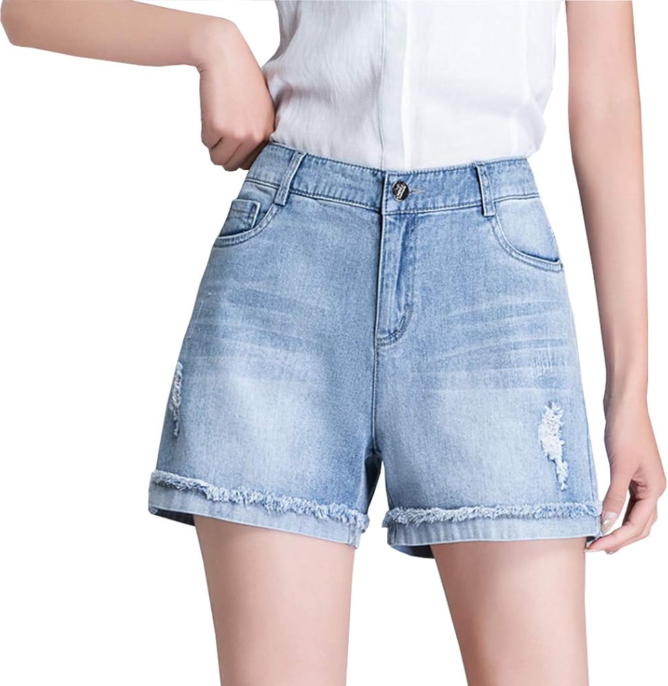stretchy denim shorts womens