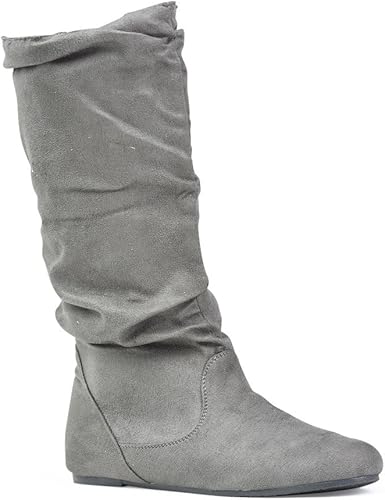 grey mid calf boots uk