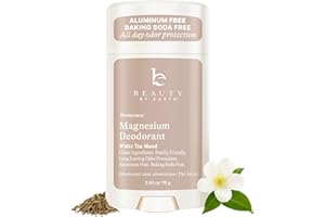 BEAUTY BY EARTH Aluminum Free Deodorant for Women – USA Made Natural Magnesium Deodorant with 55% Organic Ingredients, Baking Soda Free, Long-Lasting All-Day Odor Protection, Non-Irritating for Kids & Sensitive Skin