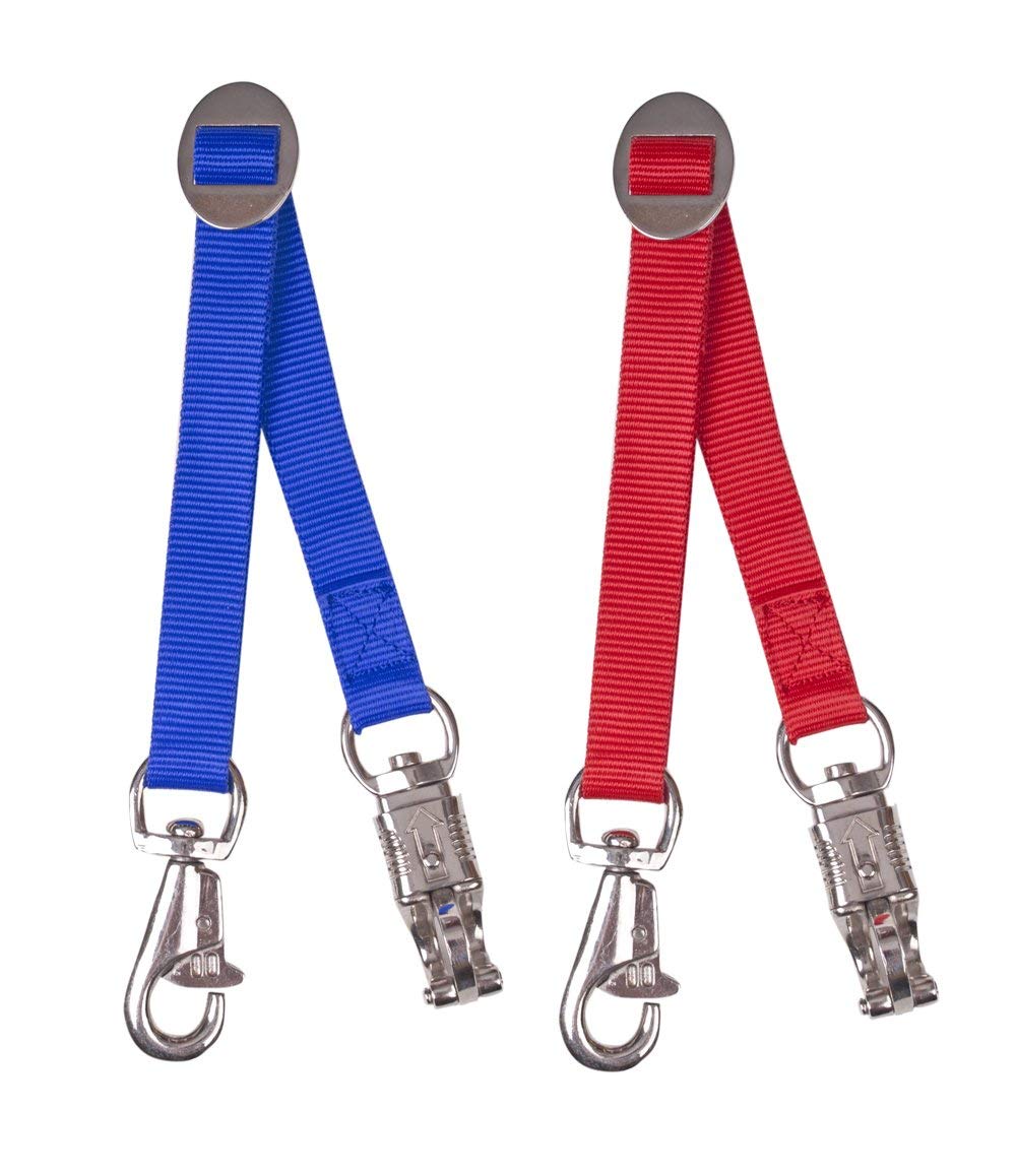 Snowhill Harlequin Trailer Ties adjustable tie quick release snap (Red)