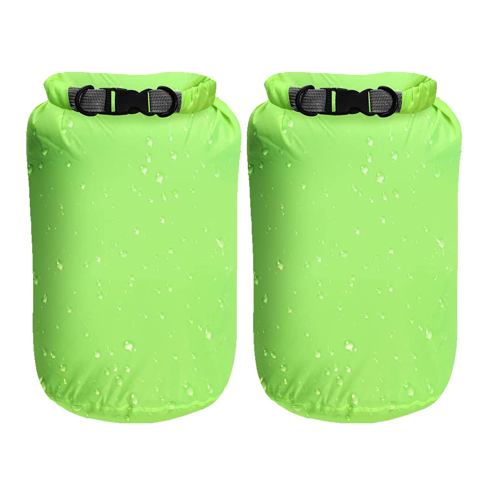 Desoto 2 Pcs Dry Bags Lightweight Dry Sacks Waterproof Floating Bag Drifting Bag Ultimate Dry Sack for Outdoor Hiking Fishing Water Sports(20L Green)