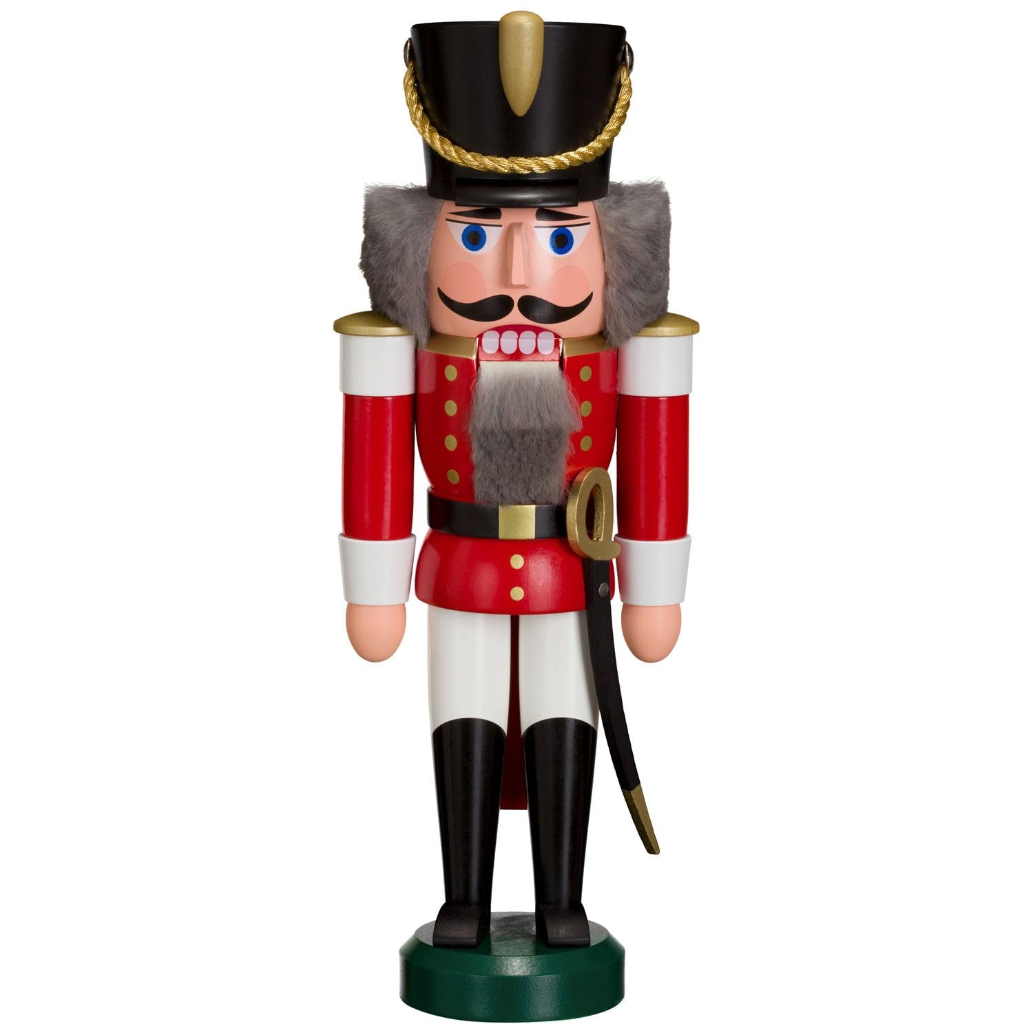 Seiffener Volkskunst German nutcracker hussar red, height 28cm / 11 inch, original Erzgebirge by SV 11302/1 โ image 1
